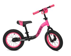 Велобіг від беговел дитячий PROFI KIDS ML1201A-4 рама сталь / колеса 12 дюймів надувні / рожевий**