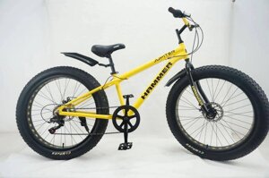 Спортивний велосипед Фетбайк Hammer-JUPITER 26 дюймів, алюмінієвий, дискові гальма, 6 швидкостей