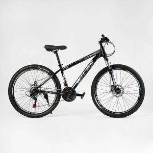 Спортивний велосипед Corso "WILDS" 26 дюймів WL-26739 перемикачі Saiguan, 21 швидкість чорний