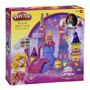 SM 8021 Тісто для ліплення Play-Toy, Замок принцеси, набір для творчості, пластилін