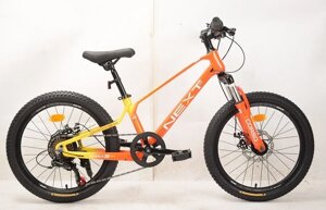 Дитячий спортивний велосипед 20 дюймів Corso «Next» NX-20315 магнієва рама, Shimano Revoshift 7 швидкостей, помаранчевий