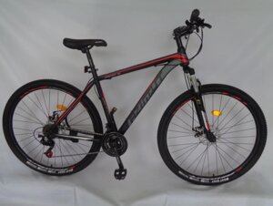 Дорослий спортивний гірський велосипед AZIMUT 40D колеса 29 дюймів GFRD / SHIMANO / рама 19" / чорно-червоний