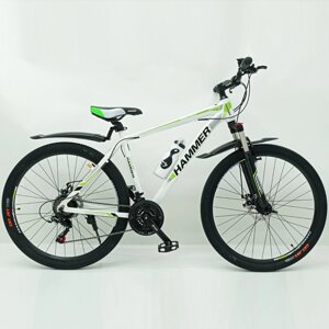 Велосипед Спортивний S200 HAMMER колеса 27.5 дюйма рама алюміній 19" біло-зелений