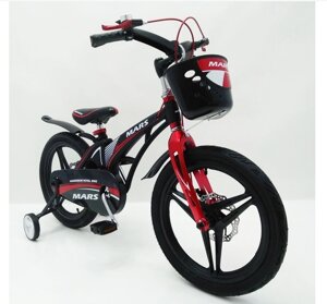 Велосипед дитячий двоколісний MARS-18 Black чорний дискові гальма колеса 18 дюймів