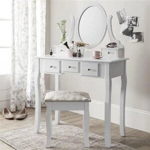 Столик косметичний стіл туалетний трюмо з табуреткою та дзеркалом