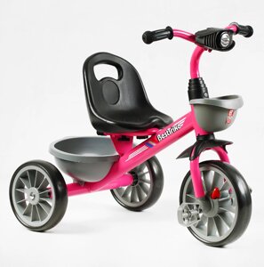 Дитячий триколісний велосипед Best Trike BS-20470 на ЄВА колесах, фара з музикою та світлом / рожевий
