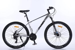 Спортивний гірський велосипед 29 дюймів T12000 DYNA алюмінієвий, дискові гальма, 24 швидкості / білий