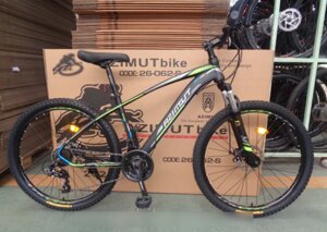 Спортивний дорослий велосипед Azimut NEVADA (Азимут НЕВАДА) 26 дюймів рама 15,5 чорно-зелений