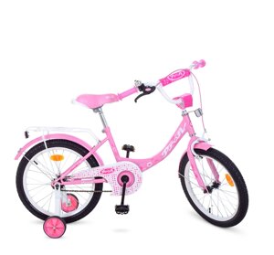 Велосипед дитячий двоколісний PROFI Princess Y1811 колеса 18 дюймів світло дзвінок підніжка рожевий **