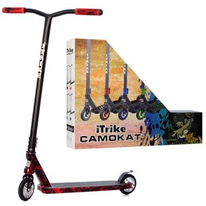Трюкової двоколісний дитячий самокат iTrike SR2-068-5-WP2 підлітковий колеса Дека малюнок / чорно-червоний**