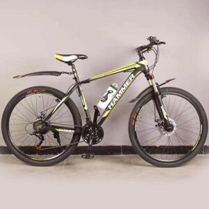 Велосипед гірський спортивний S200 HAMMER колеса 29 дюймів рама алюміній чорно-жовтий
