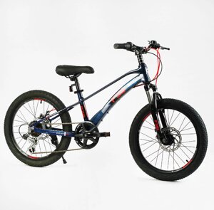 Дитячий спортивний велосипед 20 дюймів Corso «F35» MG-20563 магнієва рама, Shimano Revoshift 7 швидкостей / синій