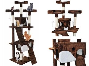 Будиночок для кота 170 см кігтеточка драпак для кішки ігровий комплекс