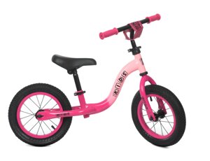 Велобіг від беговел дитячий PROFI KIDS ML1201A-5 рама сталь / колеса 12 дюймів надувні / рожевий**
