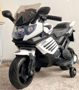 Дитячий електромобіль мотоцикл Bambi M 3582EL-1 чорно-білий **