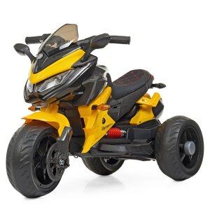 Дитячий електромобіль мотоцикл трицикл Bambi M 4274EL-6 BMW жовтий **