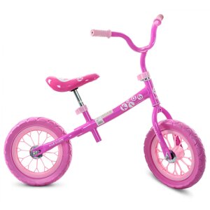 Беговел велобіг від дитячий PROFI KIDS M 3255-1 колеса 12 дюймів рожевий**
