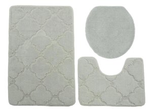 Комплект килимків для ванної та туалету KONTRAST MALTA light gray