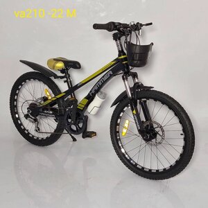 Спортивний підлітковий магнієвий велосипед HAMMER VA210 колеса 22 дюйма / 6 швидкостей / чорно-золотий