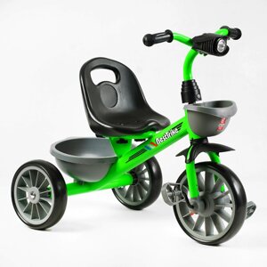 Дитячий триколісний велосипед Best Trike BS-14640 на ЄВА колесах, фара з музикою та світлом / зелений