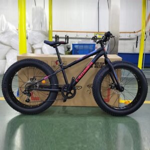 Велосипед спортивний позашляховик Фет Байк Crosser Fat Bike St 24 / колеса 24 дюймів / колір чорний