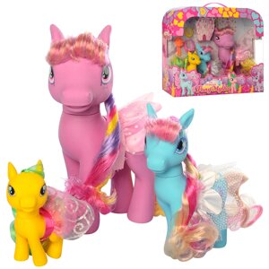 Іграшка Набір для дівчинки Конячка ПОНІ з аксесуарами 69003 My Little Pony. Набір з 6 конячок в коробці