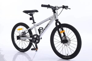 Підлітковий двоколісний велосипед 20 дюймів T12000 DYNA алюмінієвий, дискові гальма / білий