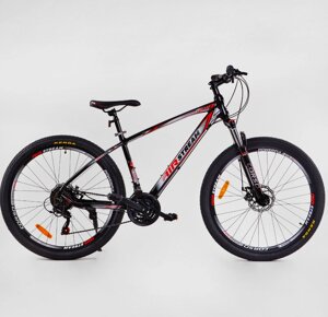 Спортивний алюмінієвий велосипед MTB Corso 27516 AirStream колеса 27.5 дюймів / Shimano 21 швидкість / сірий