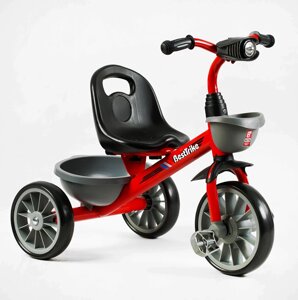 Дитячий триколісний велосипед Best Trike BS-23044 на ЄВА колесах, фара з музикою та світлом / червоний