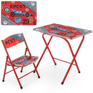 Дитячий столик зі стільчиком Bambi A19-SPORT Спорт червоний складаний**