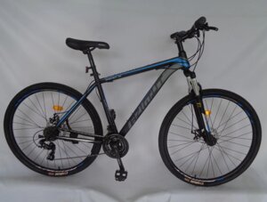 Дорослий спортивний гірський велосипед AZIMUT 40D колеса 26 дюймів FRD / дискові гальма / чорно-синій