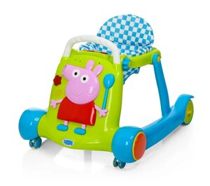 Дитячі ходунки BAMBI BQ308-5 "Свинка Пеппа" для дівчинки і хлопчика зі світловими ефектами / сині