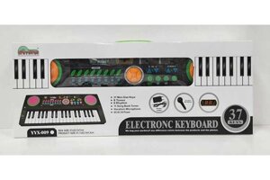 Дитячий синтезатор піаніно YYX 005 FM з мікрофоном, 37 клавіш, працює від батарейок