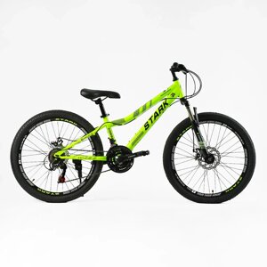 Спортивний велосипед CORSO STARK 24 дюйми SK - 24331 обладнання SAIGUAN, 21 швидкість / зелений
