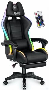 Комп'ютерне крісло Hell's HC-1039 LED RGB (тканина)