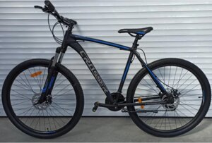 Велосипед спортивний гірський Crosser Inspiron 29 колеса 29 дюймів рама алюміній 21" чорно-синій