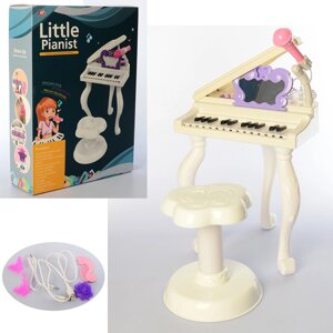 Дитячий синтезатор-піаніно на ніжках J93-01 зі стільчиком і мікрофоном 25 клавіш **