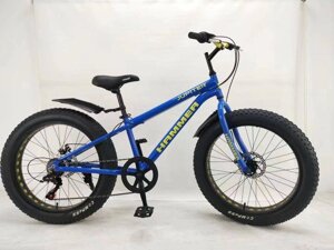 Спортивний велосипед Фетбайк Hammer-JUPITER 26 дюймів, алюмінієвий, дискові гальма, 6 швидкостей