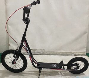 Двоколісний самокат для дітей від 3 років Corso MX 10700 на надувних колесах / ручний передній тормоз / чорний