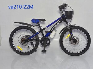 Спортивний підлітковий магнієвий велосипед HAMMER VA210 колеса 22 дюйма / 6 швидкостей / чорно-синій