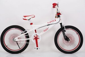 Велосипед дитячий двоколісний BMX-20 Білий колеса 20 дюймів рама алюміній