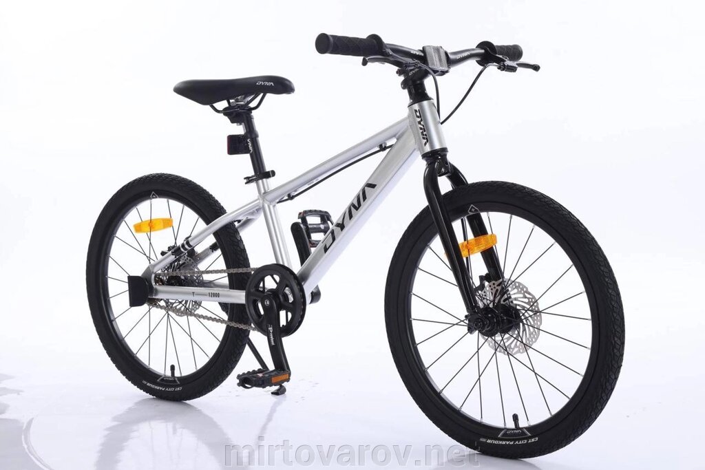 Підлітковий двоколісний велосипед 20 дюймів T12000 DYNA алюмінієвий, дискові гальма / білий від компанії Мір товарів - фото 1
