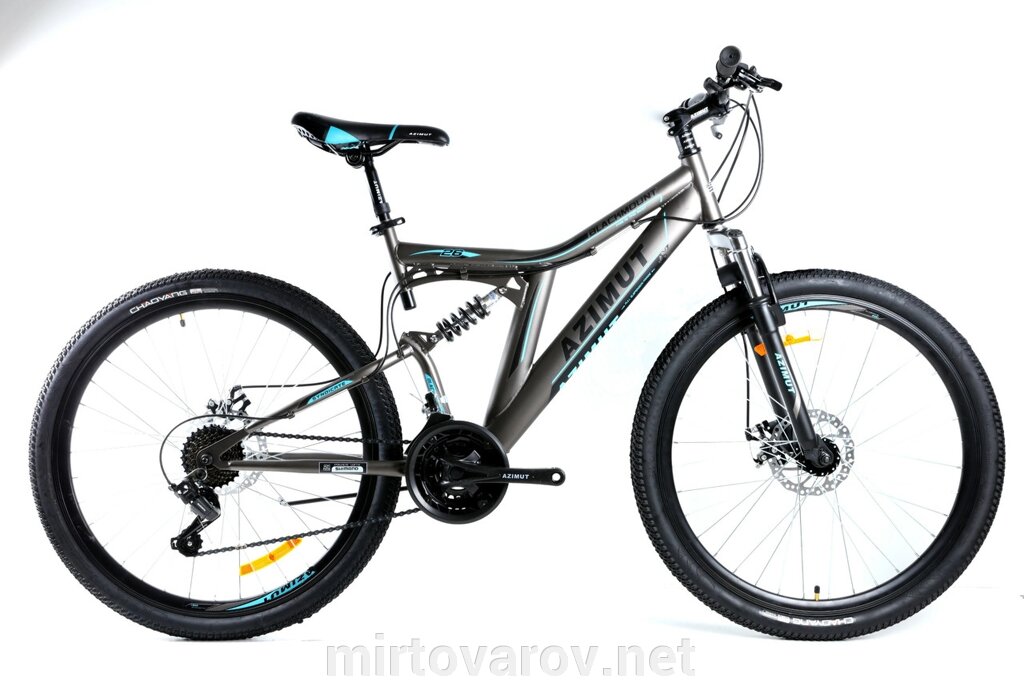 Підлітковий спортивний велосипед AZIMUT Blackmount 24 GFRD сіро-синій від компанії Мір товарів - фото 1