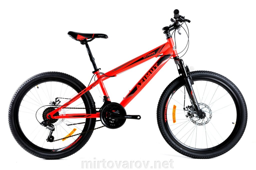 Підлітковий спортивний велосипед AZIMUT Extreme 24 дюйми GFRD червоний від компанії Мір товарів - фото 1