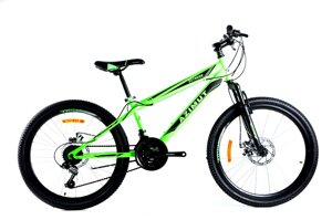 Підлітковий спортивний велосипед AZIMUT Extreme 24 дюйми GFRD салатовий