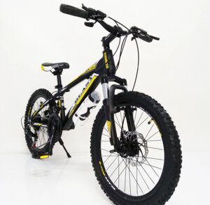 Підлітковий велосипед колеса 20 дюймів S300 BLAST-БЛАСТ Чорно-Жовтий