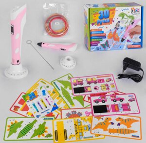 Ручка 3Д для дітей Fun Game 28381 Ручка для 3D малюнків з дисплеєм для дівчинки / колір рожевий