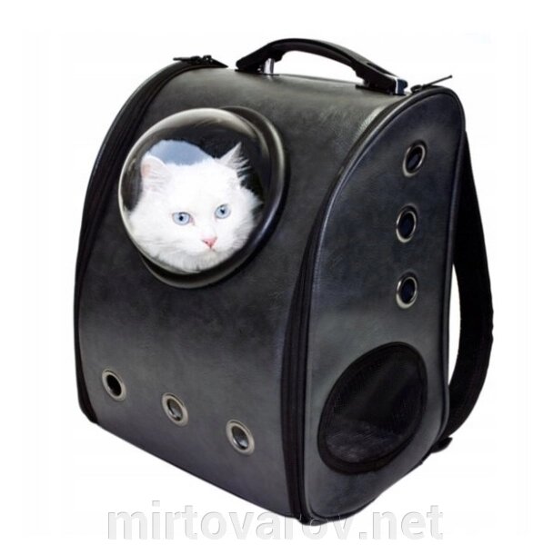 Рюкзак транспортер для собак / кішок чорний 4561574 від компанії Мір товарів - фото 1