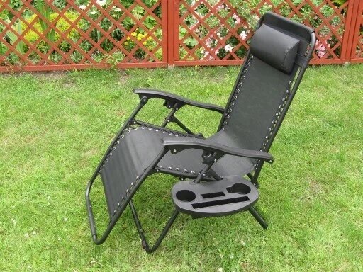 Садове крісло розкладне шезлонг ZERO GRAVITY XXL 130 кг. Польща від компанії Міртоваров - фото 1