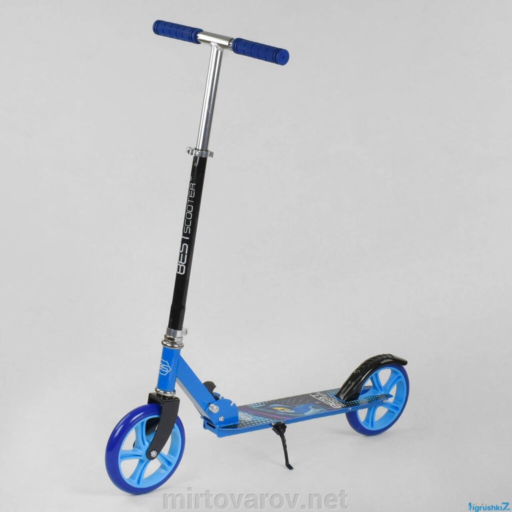 Самокат дитячий двоколісний складаний Best Scooter 63629 блакитний від компанії Мір товарів - фото 1